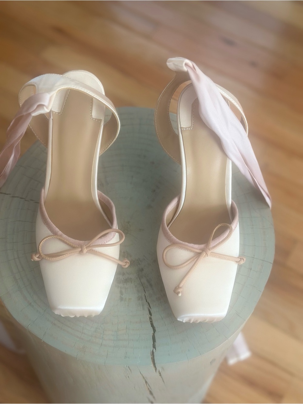 Women’s Blush Pink Ballet-Inspired Heels Size 7